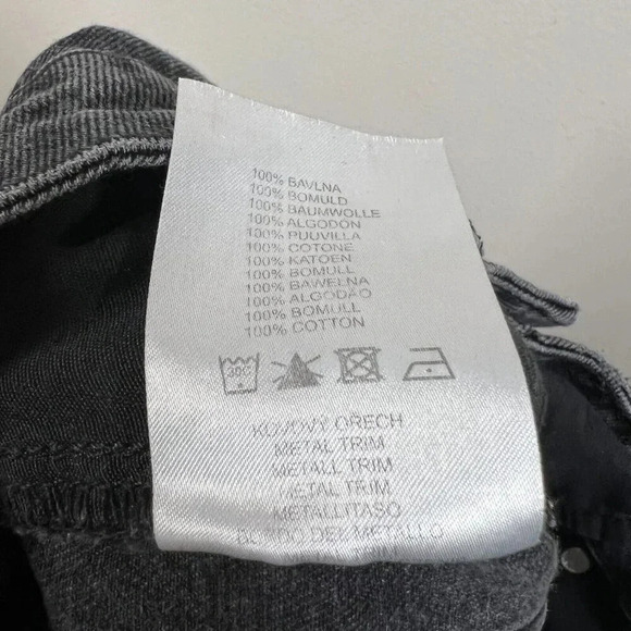 Ragged Priest Butt Cut Jeans Size 28 Washed Black High Rise Slim Straight Leg - Picture 11 of 11